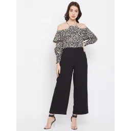 PURYS Beige & Black Animal Print Jumpsuit-picture-48