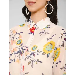 PURYS Beige Printed Shirt image 5