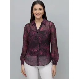 PURYS Black Printed Casual Shirt-picture-18