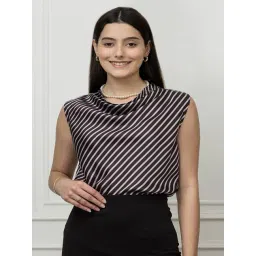 PURYS Black Striped Top-picture-44