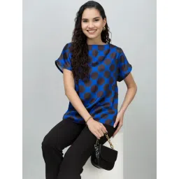 PURYS Blue Printed Top-picture-30