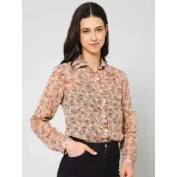 PURYS Brown Printed Shirt-picture-20