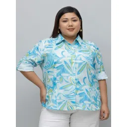 PURYS Light Blue Abstract Shirt-picture-33