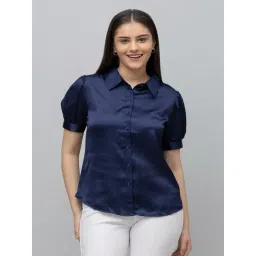 PURYS Navy Regular Fit Shirt-picture-44
