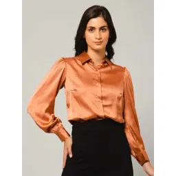 PURYS Orange Regular Fit Shirt-picture-24