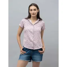 PURYS Pink Printed Shirt-picture-47