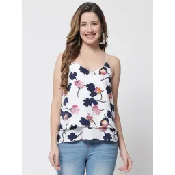 PURYS White Floral Print Top-picture-36
