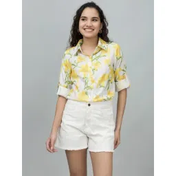 PURYS White Printed Casual Shirt-picture-35