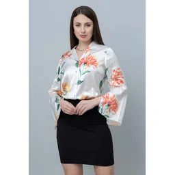 purys Women Regular Fit Floral Print Spread Collar Casual Shirt-picture-18