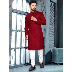PUSHPACHIKAN Men Striped Regular Kurta with Pyjamas-picture-37