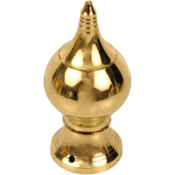 Putrika Traditional Handcrafted Brass Temple Top Kalash | Gopuram kalasam | Thazhikakkudam | Kumbham | Purnakumbha- Home Temple kalasam[Weight: 115gm] (4.5cm*10.5cm)- Mugali Kalas (2) image 2