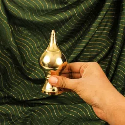 Putrika Traditional Handcrafted Brass Temple Top Kalash | Gopuram kalasam | Thazhikakkudam | Kumbham | Purnakumbha- Home Temple kalasam[Weight: 115gm] (4.5cm*10.5cm)- Mugali Kalas (2) image 1