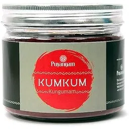 Puyangam Pure and Organic Home made Kumkum I Kungumam I Maroon I Sindoor Pack of 1 image 1