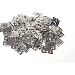PVC Wall Panel WPC Louver Cladding Clips GI Galvanized Steel Clamp Buckle Interlocking Hanging Bracket Silver Furniture Fixing for Integrated Panels Pack of 100 Pieces-picture-21