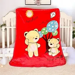 PWI Newborn Cloudy Baby's All Season Ultra Soft Double Layer Blanket/Wrapper for Baby (0-3 Years)(90x110cm)-Red-picture-20