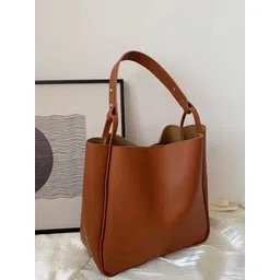 PYB Women Solid Shopper Tote Bag image 1