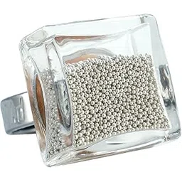 pylones France Jewellery Stylish Big Crystal Artificial Solitaire Studded Adjustable Ring for Women & Girls-picture-43