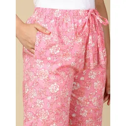 PYNK Printed Cotton Lounge Pants image 4
