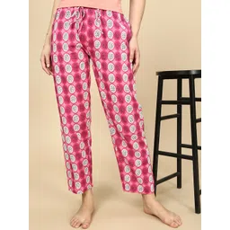 PYNK Printed Pure Cotton Straight-Leg Pure Cotton Lounge Pants-picture-22