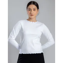 pyr8 Redamancii Women Solid Round Neck Polycotton Top-picture-32