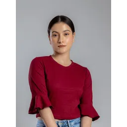 pyr8 Redamancii Women Vertical Striped Round Neck Top-picture-39