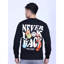 PYRO SPIRIT Men Back Printed Pullover Sweatshirt-picture-24