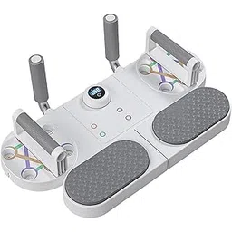 pyu enjoy shopping PYU Multifunctional Plank Trainer 5-in-1 Push Up Board with Resistance Bands | Adjustable Push-Up Equipment with Timer for Chest, Arms, Core & Abs | Home Gym Workout for Men & Women-picture-14