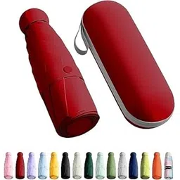 pyxbe Mini Umbrella with Case for Men & Women (Manual Open) Compact Travelling Umbrella, Polyester & UV Protection Fabric for Summer/Anti-Slip Handle- Use in Rain & Summer- 6 Frame klmpd-picture-23