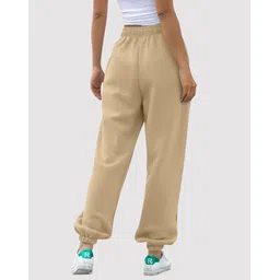 q-rious Pack of 2 Women Solid Beige, Olive Track Pants image 2