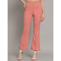 Q-rious Women Loose Fit Mid-Rise Pleated Bootcut Trouser-picture-36