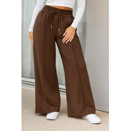 q-rious Women Solid Brown Track Pants-picture-23