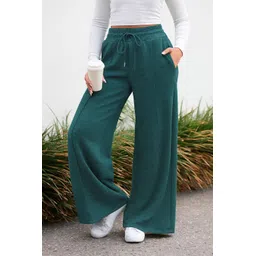 q-rious Women Solid Dark Green Track Pants-picture-16