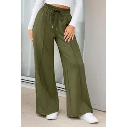 q-rious Women Solid Green Track Pants-picture-26