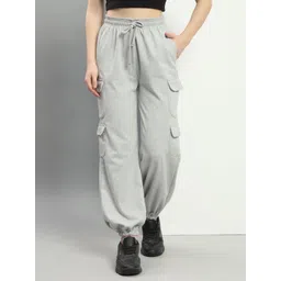 q-rious Women Solid Grey Track Pants-picture-26