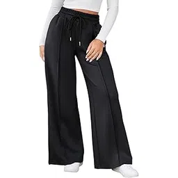 q - rious Women's Wide Leg Drawstring Relaxed Fit Trouser-picture-11