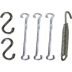 Q1 Beads Metal Swing Jhula Hammock Chain Link Kit - Swing Hammock Spring Hook Set, 150 Kg Capacity Hanging Accessories Combo Pack (2 S Hooks, 3 Link Rod Saliya, 1 Spring, Chrome)-picture-19