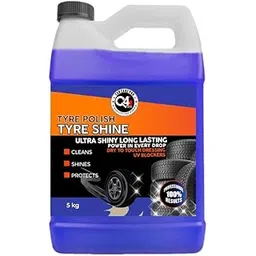 Q4 EVER Tyre Shine 5 Litre | High Gloss Tire Polish for Durable Protection | | Wet Look Finish for Car and Bike Tires, Pack of 1-picture-11