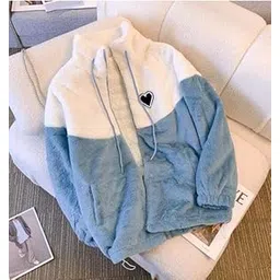 Qadri Fashion Girls Trendy Wool Jacket (Blue)-picture-52