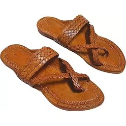 QADUMI Men Royal & Traditional Style Handcrafted Leather Ethnic Brown Color Kolhapuri Sandals-Type Mojaris/Sandals-image-25