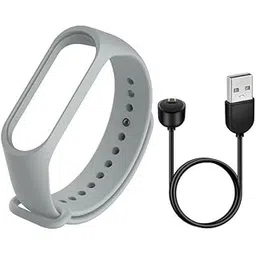 Qai Compatible With Mi Band 5 Band Strap With Magnetic USB Charging Cable Adapter Combo Pack Compatible With Mi Band 5 Band Strap Charger Combo Pack Of 2 (NOT FIT FOR ANY OTHER WATCH)-picture-25