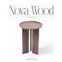 Qdore Home Nova Wood Brown Textured Wooden Bedside Table-picture-36