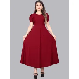 QENA Puff Sleeve Fit & Flare Maxi Dress-picture-40