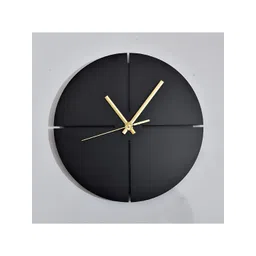 QEZNEF Black Solid Geometric Traditional Wall Clock-image-17