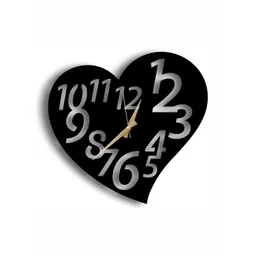 QEZNEF Black Solid Geometric Traditional Wall Clock-image-21