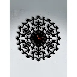 QEZNEF Black Solid Geometric Traditional Wall Clock-image-23