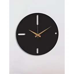 QEZNEF Black Solid Geometric Traditional Wall Clock-image-24