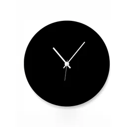 QEZNEF Black Solid Geometric Traditional Wall Clock-image-26