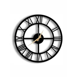 QEZNEF Black Solid Geometric Traditional Wall Clock-image-28