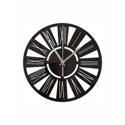 QEZNEF Black Solid Geometric Traditional Wall Clock-picture-35