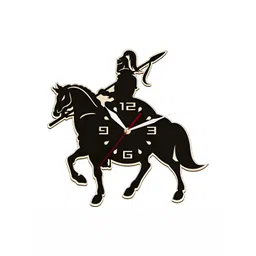 QEZNEF Black Solid Geometric Traditional Wall Clock-image-33